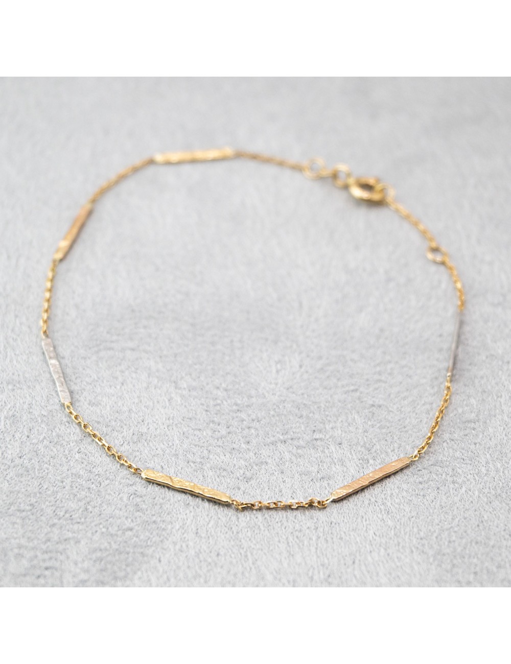 Bracelet tricolore grungé - Or 750 millièmes (18 carats)