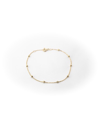 Bracelet orné de 9 boules d’Or - Or Jaune 750 millièmes (18 carats)