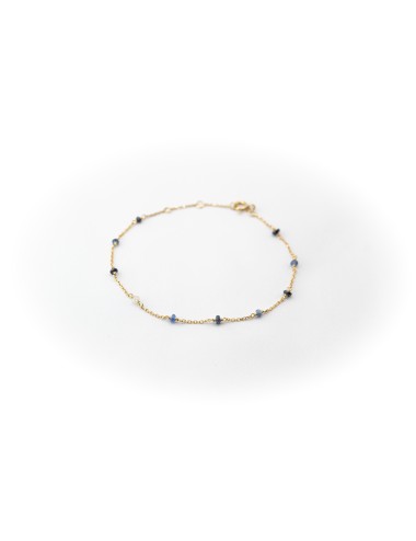 Bracelet orné de 10 saphirs - Or Jaune 750 millièmes (18 carats)