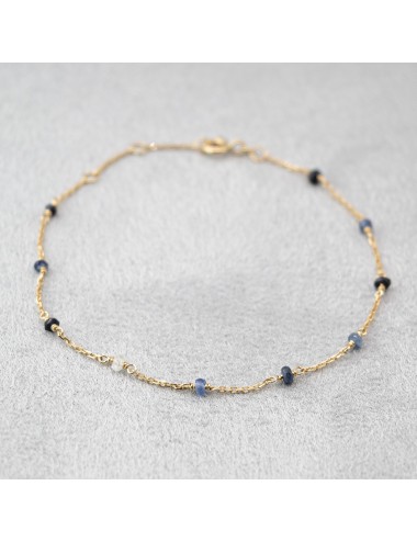 Bracelet orné de 10 saphirs - Or Jaune 750 millièmes (18 carats)
