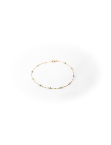Bracelet orné de 10 émeraudes - Or Jaune 750 millièmes (18 carats)
