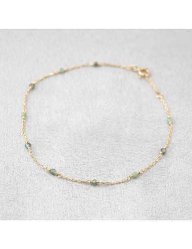 Bracelet orné de 10 émeraudes - Or Jaune 750 millièmes (18 carats)