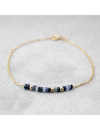 Bracelet orné de 16 saphirs et de 3 boules en Or - Or Jaune 750 millièmes (18 carats)