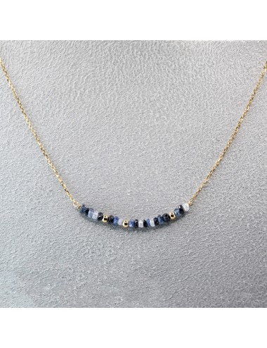 Collier orné de 20 saphirs et de 3 boules d'Or - Or Jaune 750 millièmes (18 carats)