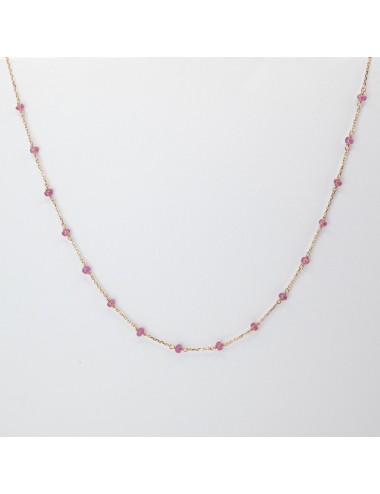 Collier orné de 16 rubis - Or Rose 750 millièmes (18 carats)