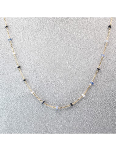 Collier orné de 16 saphirs - Or Jaune 750 millièmes (18 carats)