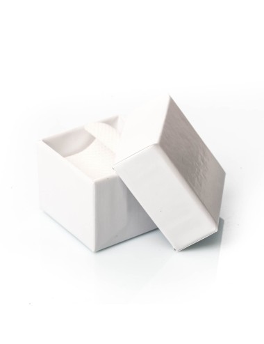 Bague froissée satinée petit modèle - Or jaune et blanc 375 millièmes et Or rose 750 millièmes