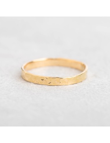 Alliance fragment brut grungé grand modèle - Or jaune ou blanc 375 millièmes (9 carats)