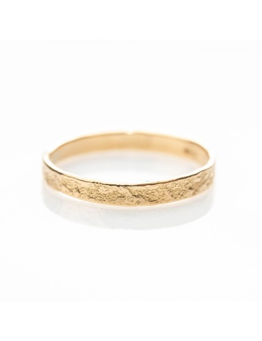 Alliance fragment brut grungé grand modèle - Or jaune ou blanc 375 millièmes (9 carats)