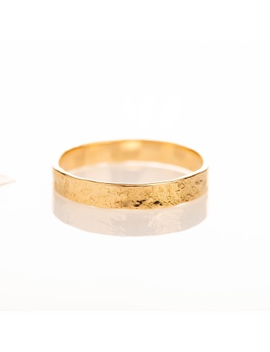 Alliance fragment brut grungé pour homme grand modèle - Or jaune ou blanc 375 millièmes (9 carats)