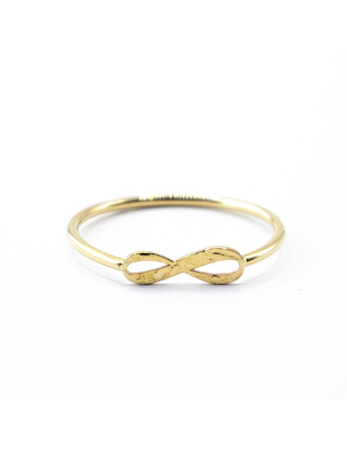 Bague infini grunge - Or jaune ou blanc 375 millièmes (9 carats)