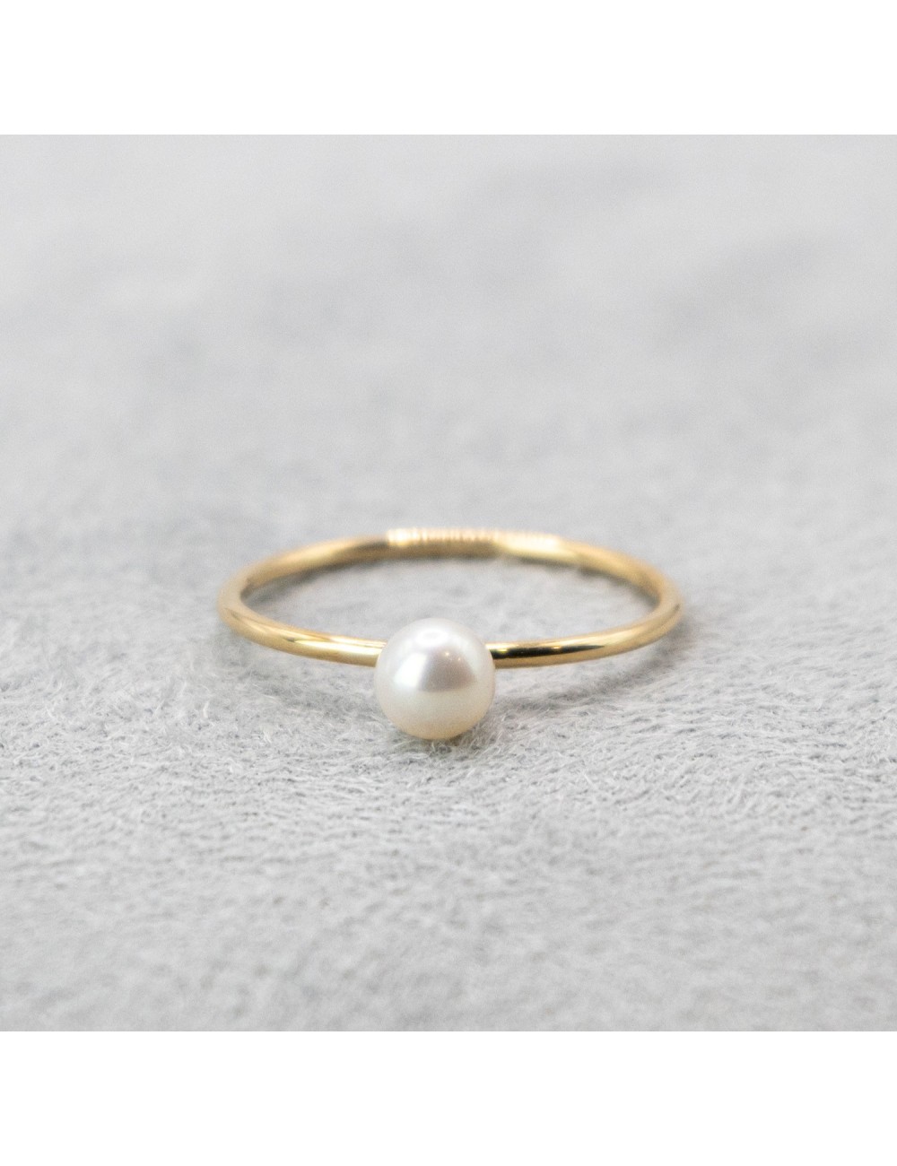 Bague note nacrée - Or jaune ou blanc 375 millièmes (9 carats)