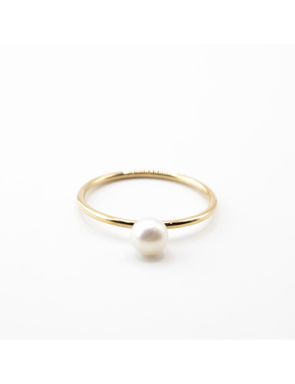 Bague note nacrée - Or jaune ou blanc 375 millièmes (9 carats)