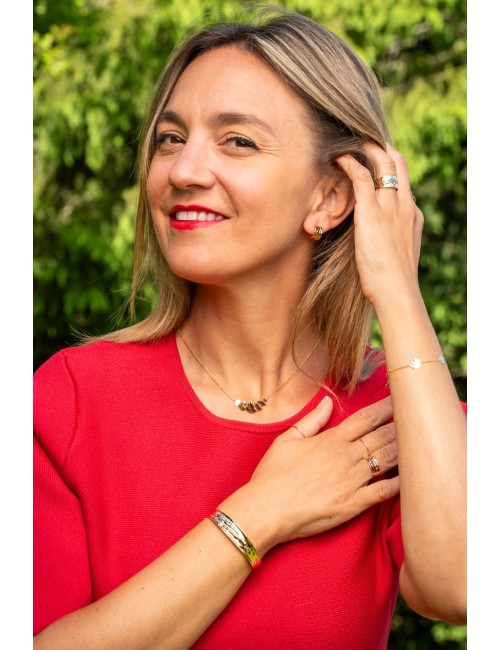 Boucles d’oreilles créoles dorée froissée - Or jaune ou blanc 375 millièmes (9 carats)