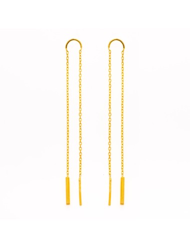 Boucles d’oreilles ligne suspendue – Or jaune ou blanc 375 millièmes (9 carats)