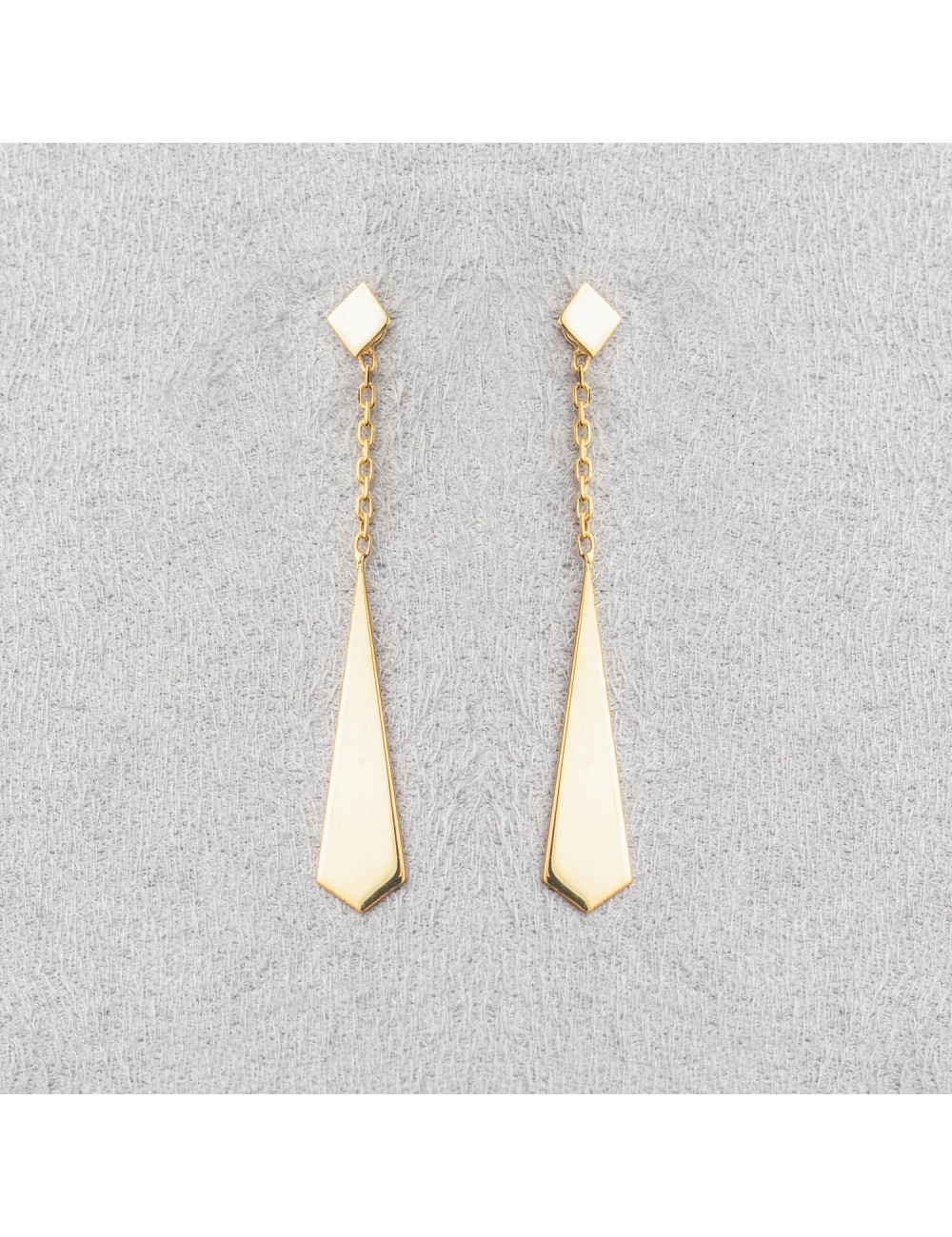 Petite cravate suspendue - Or jaune ou blanc 375 millièmes (9 carats)