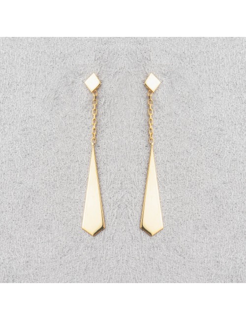 Petite cravate suspendue - Or jaune ou blanc 375 millièmes (9 carats)