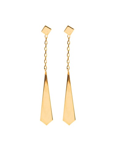 Petite cravate suspendue - Or jaune ou blanc 375 millièmes (9 carats)