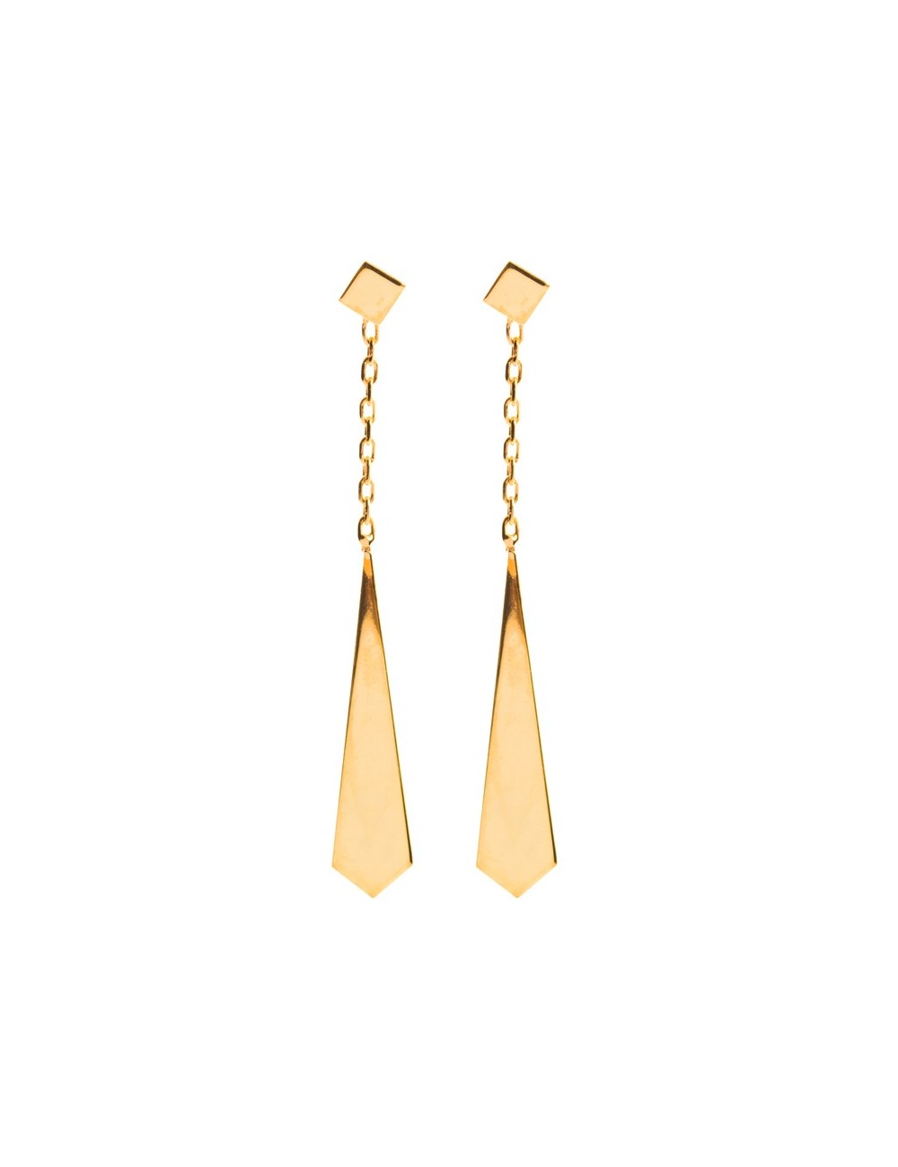 Petite cravate suspendue - Or jaune ou blanc 375 millièmes (9 carats)