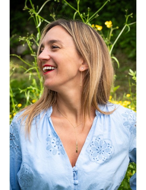 Grande cravate suspendue - Or jaune ou blanc 375 millièmes (9 carats)