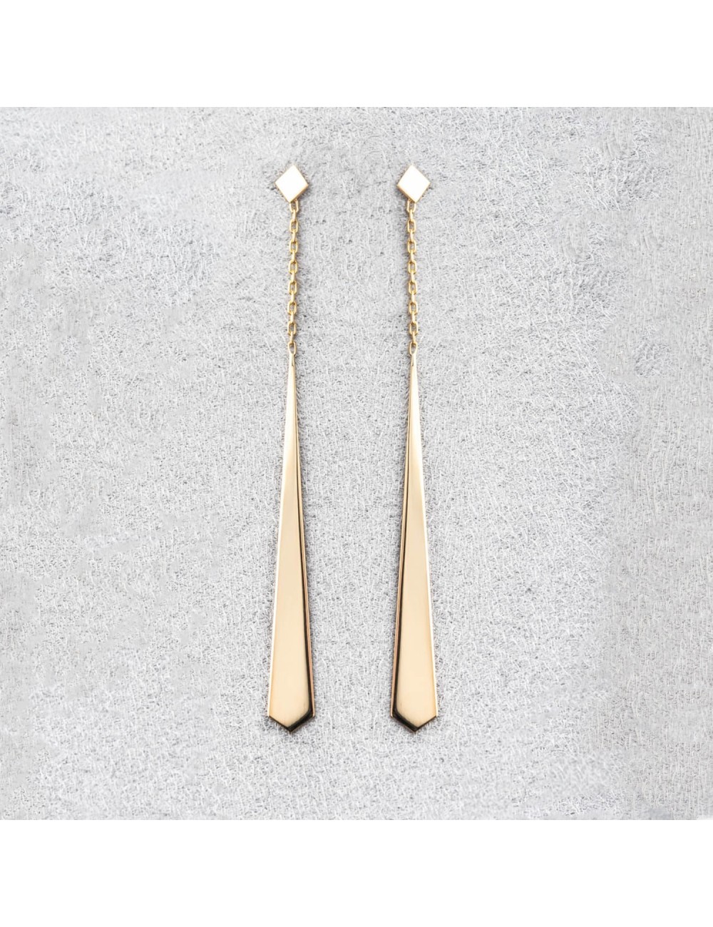 Grande cravate suspendue - Or jaune ou blanc 375 millièmes (9 carats)