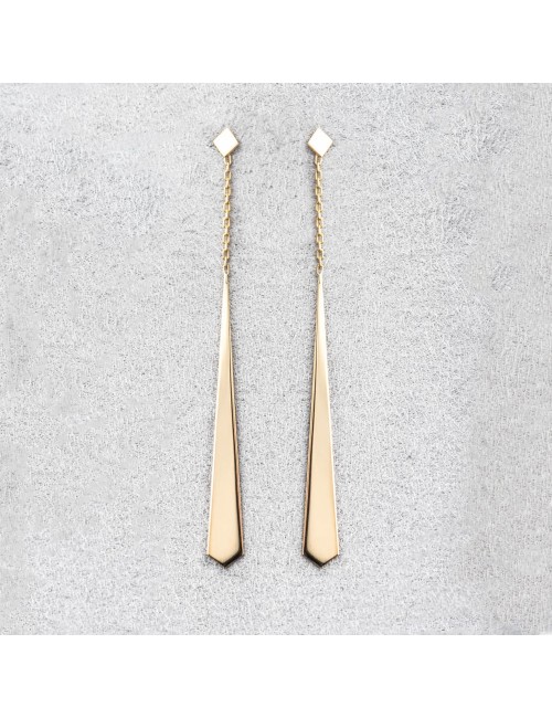 Grande cravate suspendue - Or jaune ou blanc 375 millièmes (9 carats)