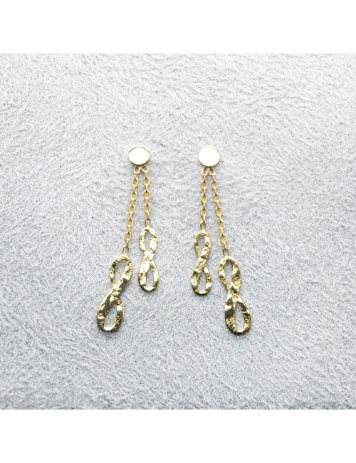 Boucles d’oreilles infini en mouvement - Or jaune ou blanc 375 millièmes (9 carats)