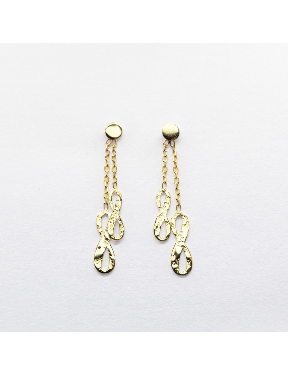 Boucles d’oreilles infini en mouvement - Or jaune ou blanc 375 millièmes (9 carats)