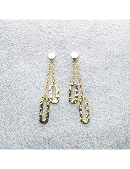 Boucles d’oreilles piste en cascade - Or jaune ou blanc 375 millièmes (9 carats)