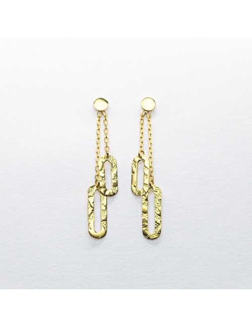 Boucles d’oreilles piste en cascade - Or jaune ou blanc 375 millièmes (9 carats)