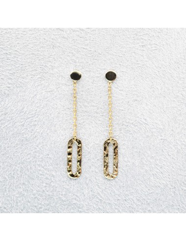 Boucles d’oreilles piste suspendue - Or jaune ou blanc 375 millièmes (9 carats)