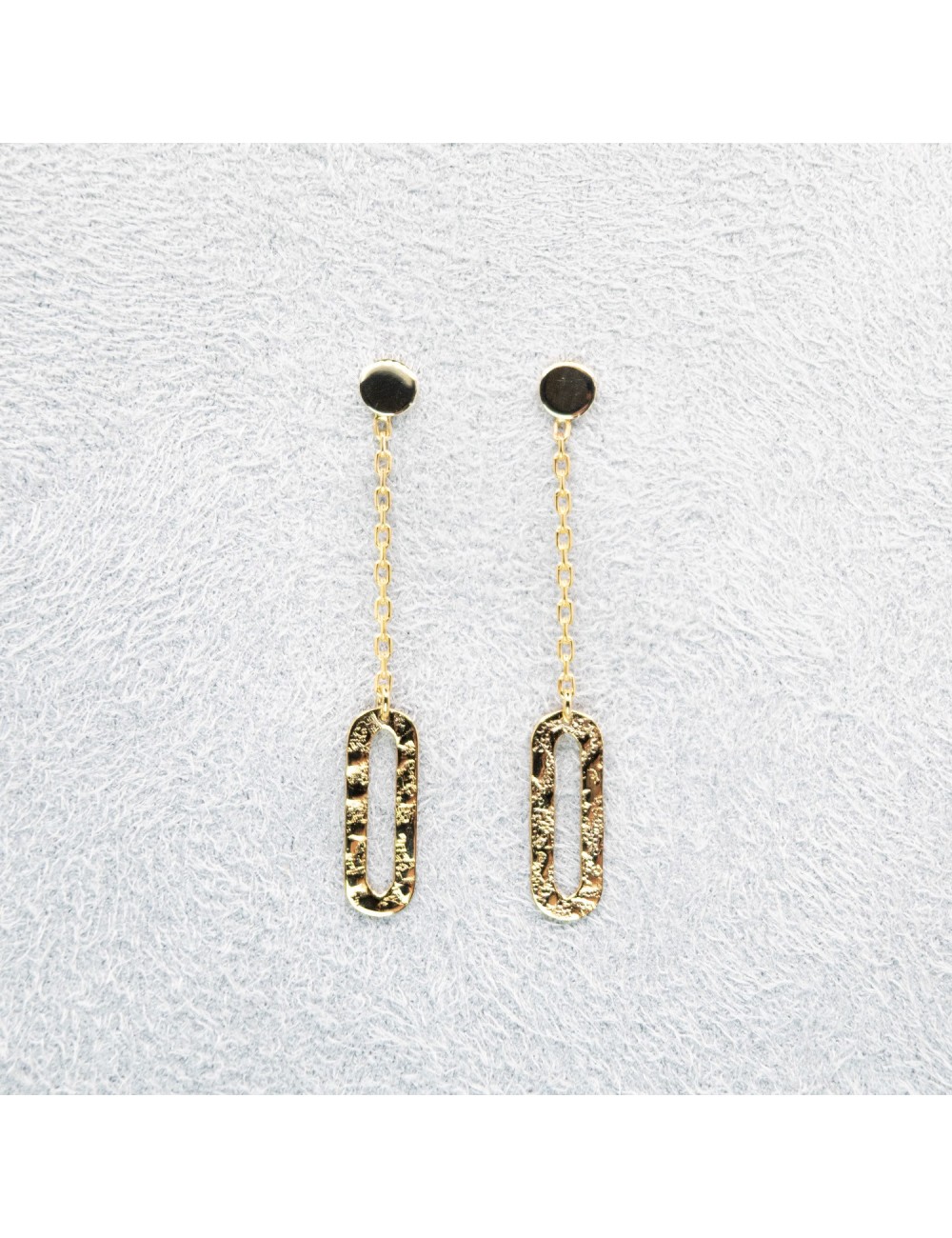 Boucles d’oreilles piste suspendue - Or jaune ou blanc 375 millièmes (9 carats)