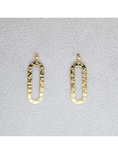 Boucles d’oreilles piste élancée - Or jaune ou blanc 375 millièmes (9 carats)