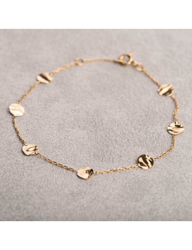 Bracelet sept éclats froissés - Or jaune ou blanc 375 millièmes (9 carats)