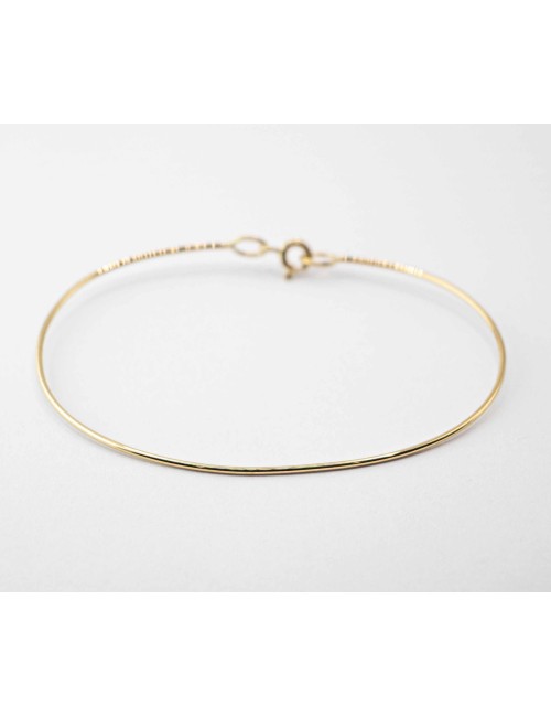 Bracelet ovale élancé - Or jaune ou blanc 375 millièmes (9 carats)