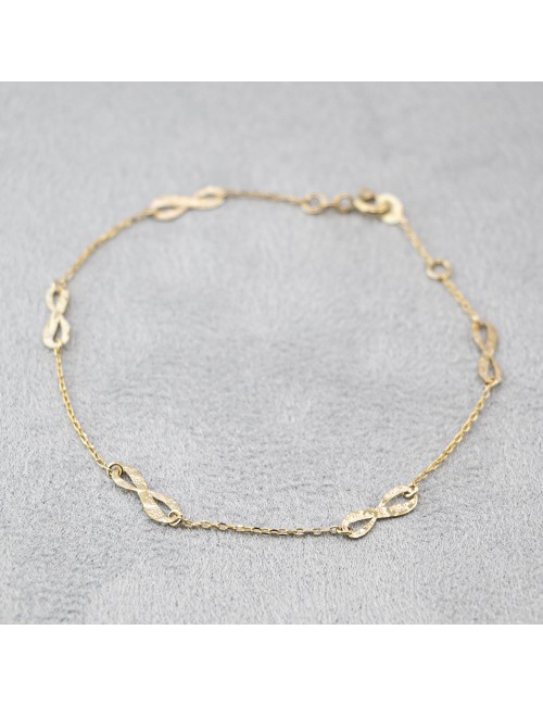 Bracelet danse des infinis - Or jaune ou blanc 375 millièmes (9 carats)