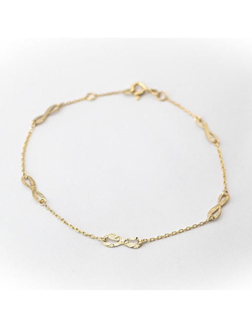 Bracelet danse des infinis - Or jaune ou blanc 375 millièmes (9 carats)