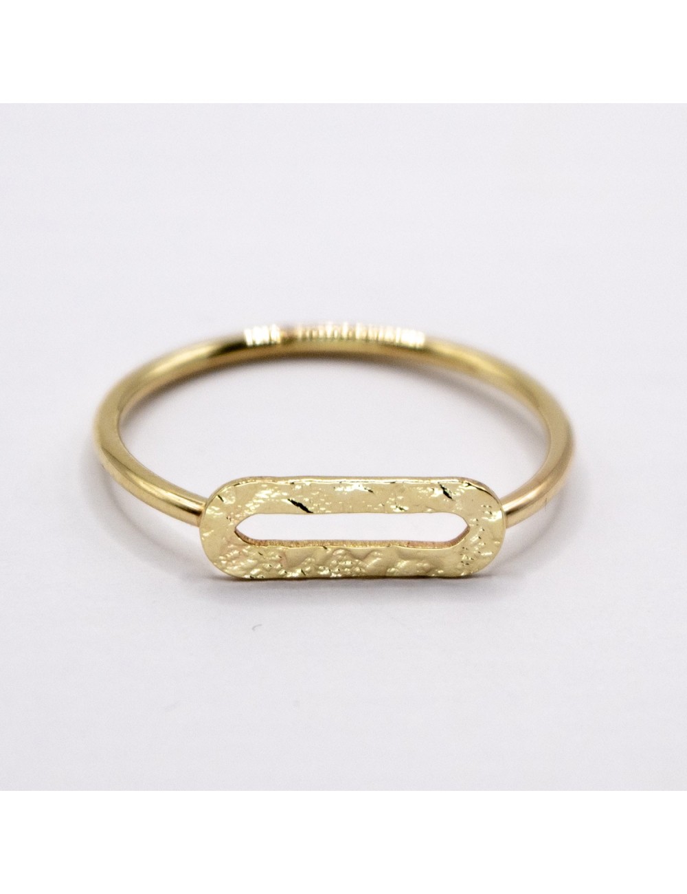 Bague piste grungé - Or jaune ou blanc 375 millièmes (9 carats)