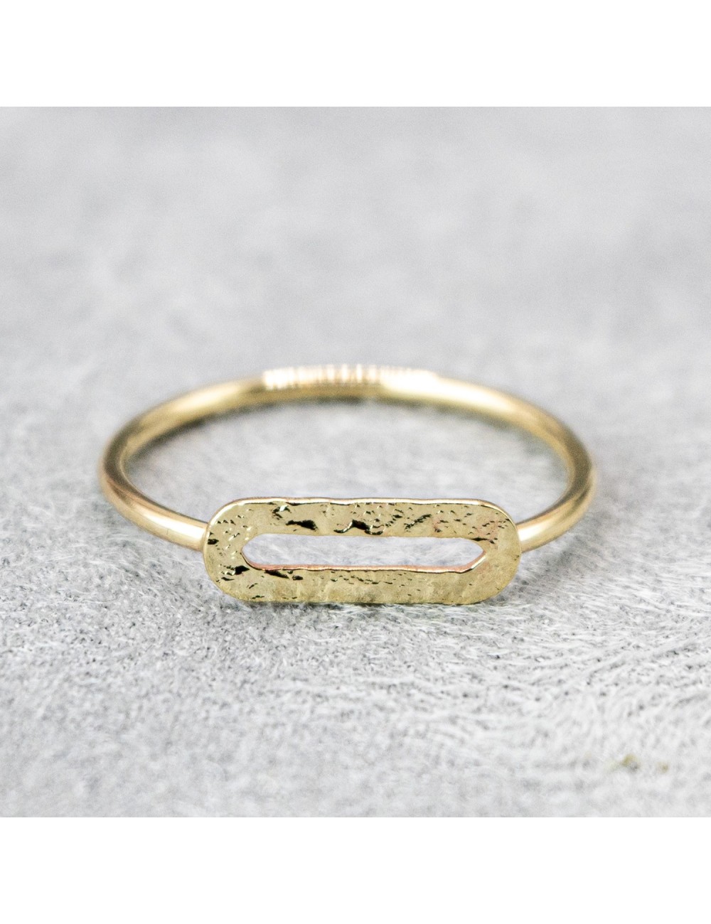 Bague piste grungé - Or jaune ou blanc 375 millièmes (9 carats)