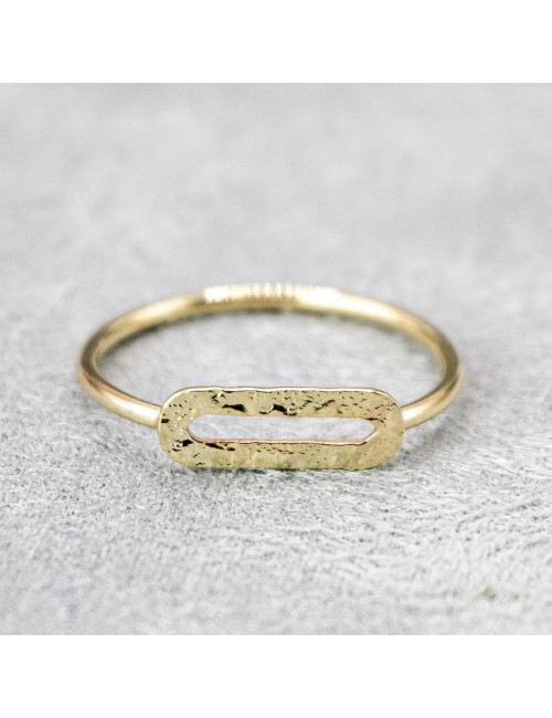 Bague piste grungé - Or jaune ou blanc 375 millièmes (9 carats)