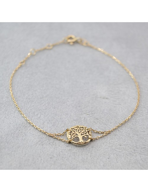 Bracelet le mini arbre de vie d’Or - Or jaune ou blanc 375 millièmes (9 carats)
