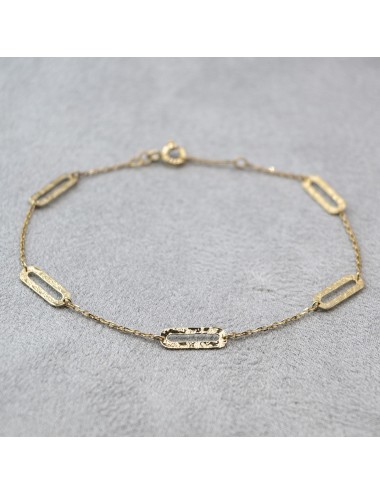 Bracelet piste grunge sauvage - Or jaune ou blanc 375 millièmes (9 carats)