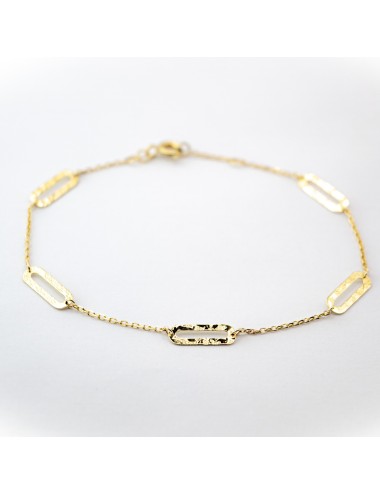 Bracelet piste grunge sauvage - Or jaune ou blanc 375 millièmes (9 carats)