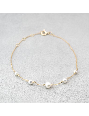 Bracelet de perles d’eau douce dégradés - Or jaune ou blanc 375 millièmes (9 carats)