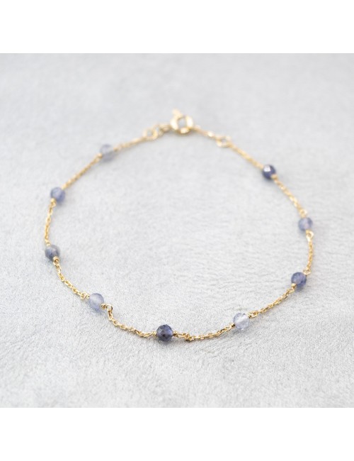 Bracelet harmonie bleue - Or jaune ou blanc 375 millièmes (9 carats)