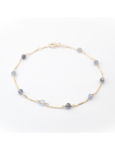 Bracelet harmonie bleue - Or jaune ou blanc 375 millièmes (9 carats)