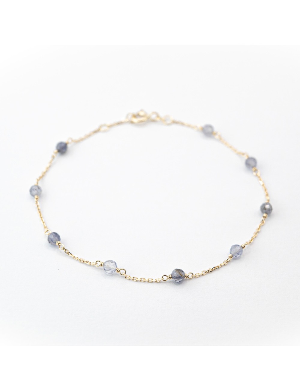 Bracelet harmonie bleue - Or jaune ou blanc 375 millièmes (9 carats)