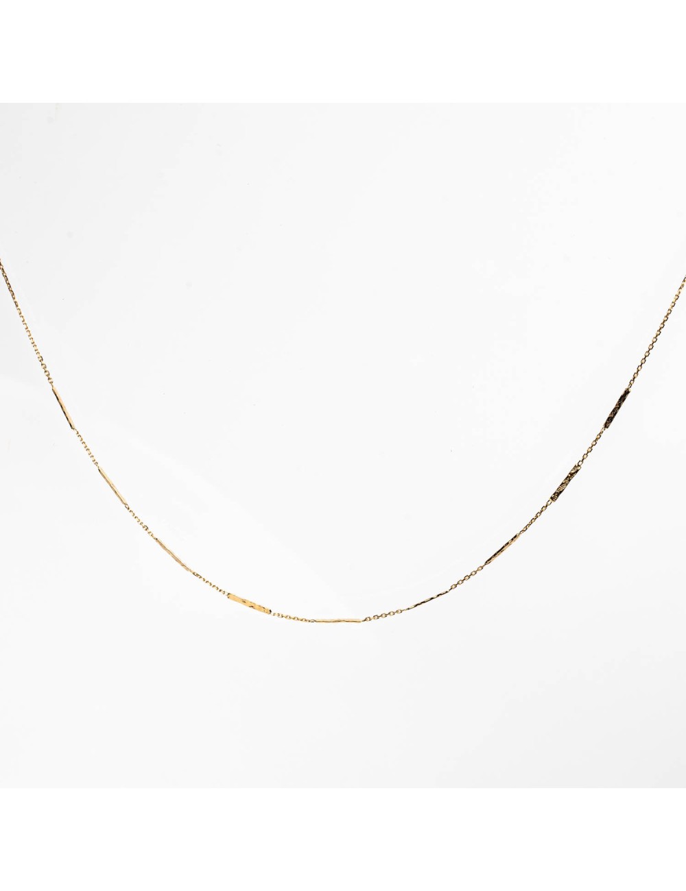 Collier composé de fils grunge dorée - Or jaune ou blanc 375 millièmes (9 carats)