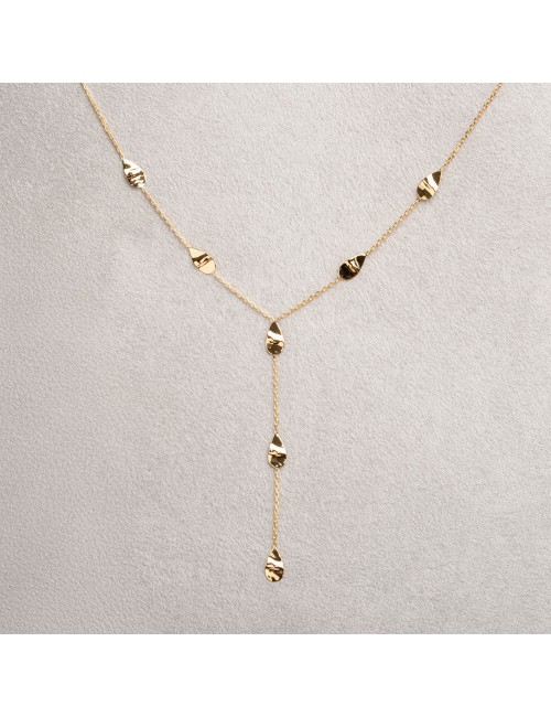 Collier gouttes en cascade - Or jaune ou blanc 375 millièmes (9 carats)