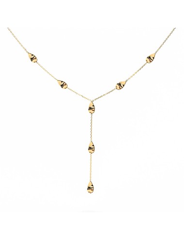 Collier gouttes en cascade - Or jaune ou blanc 375 millièmes (9 carats)
